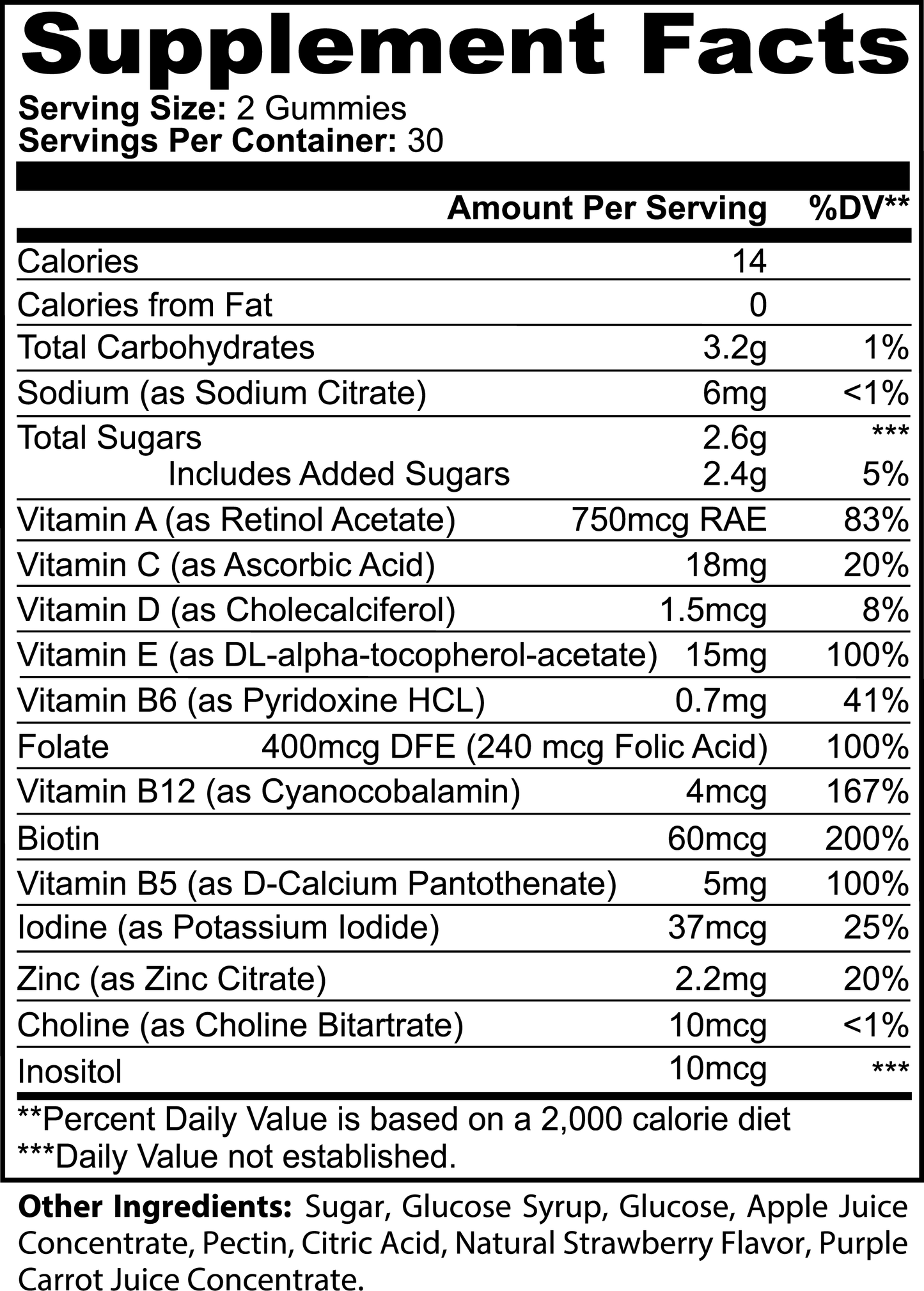 multivitamin bear gummies (adult)