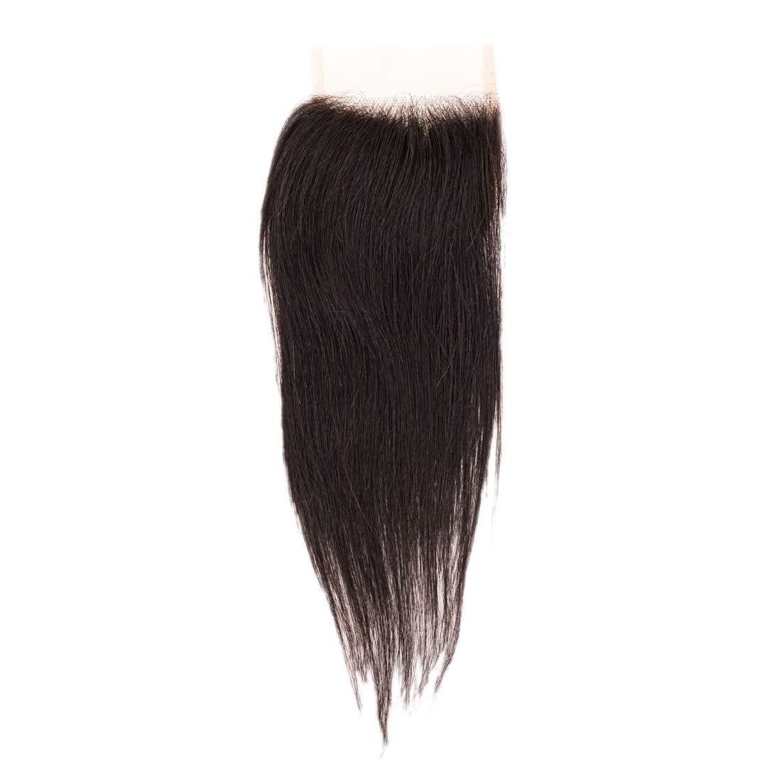 brazilian silky straight 4x4 transparent closure