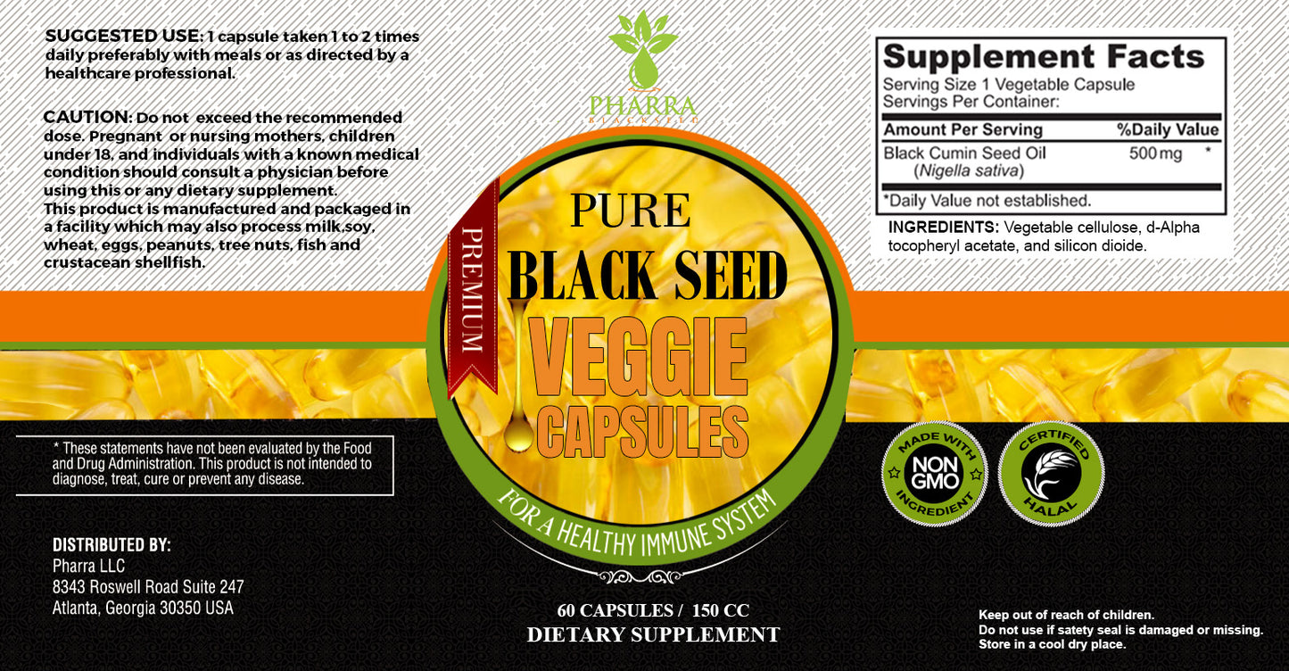 pure black seed oil veggie capsules