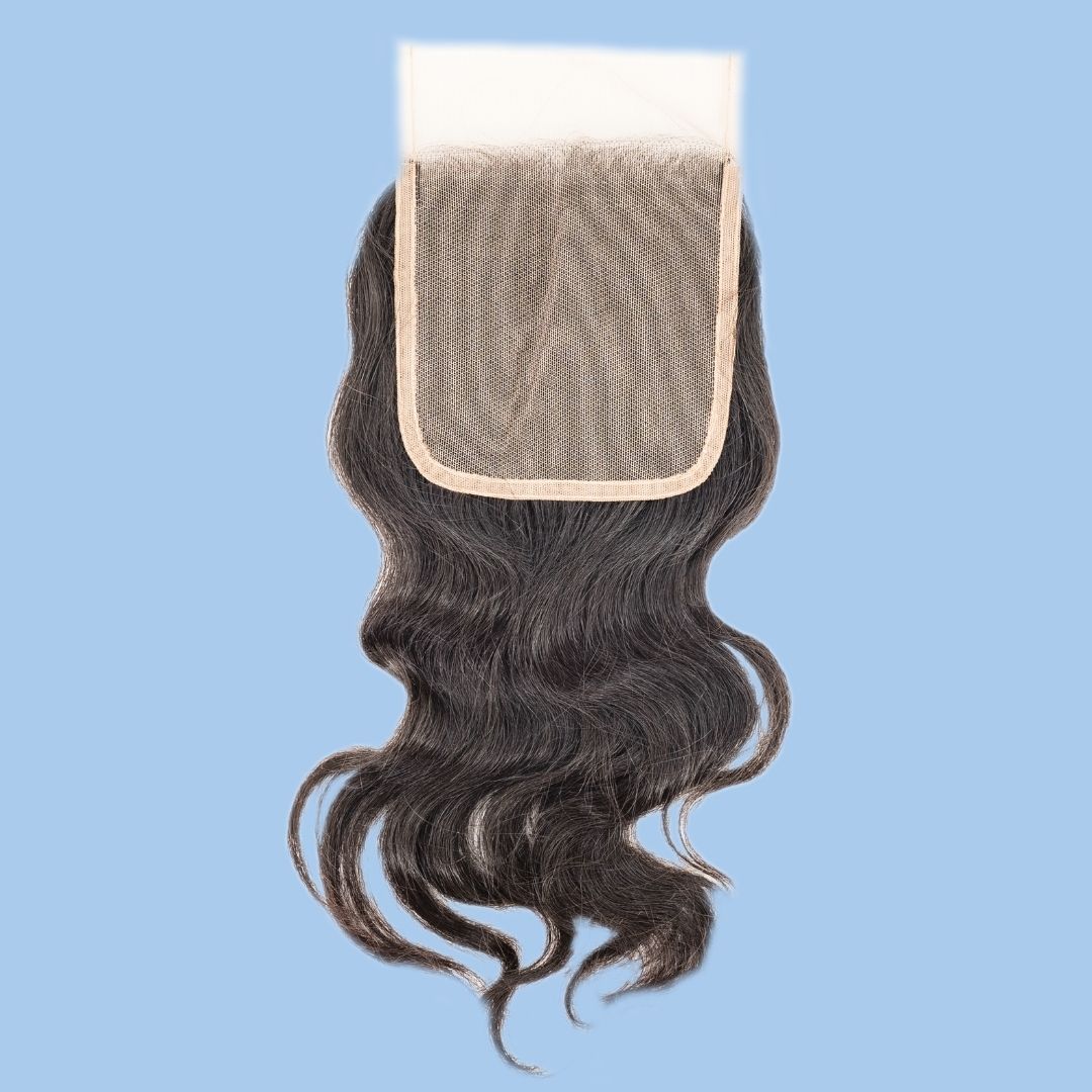 raw indian wavy 4x4 transparent closure