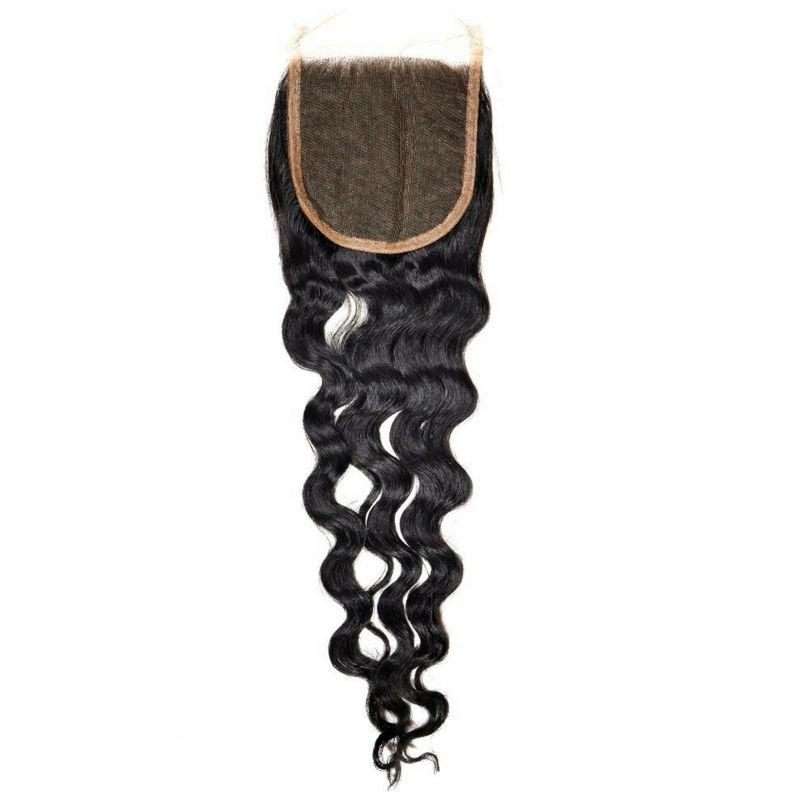 brazilian loose wave 4x4 transparent closure