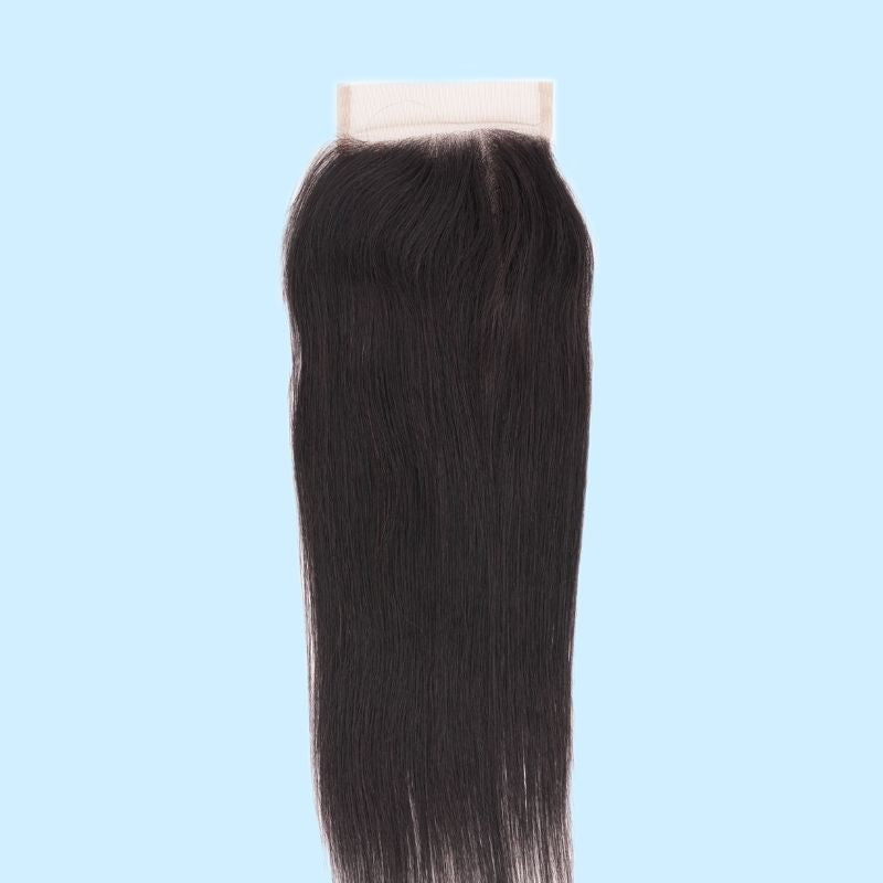 brazilian silky straight 4x4 transparent closure