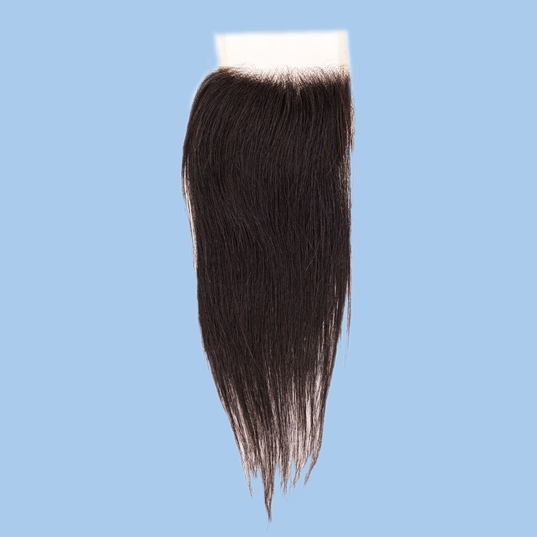 brazilian silky straight 4x4 transparent closure