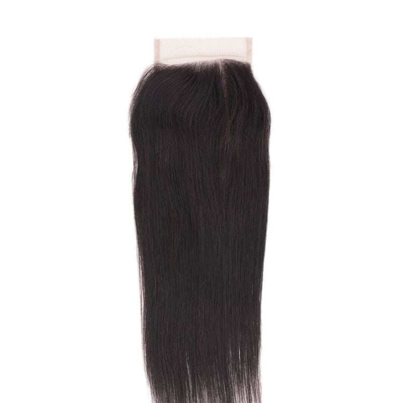 brazilian silky straight 4x4 transparent closure