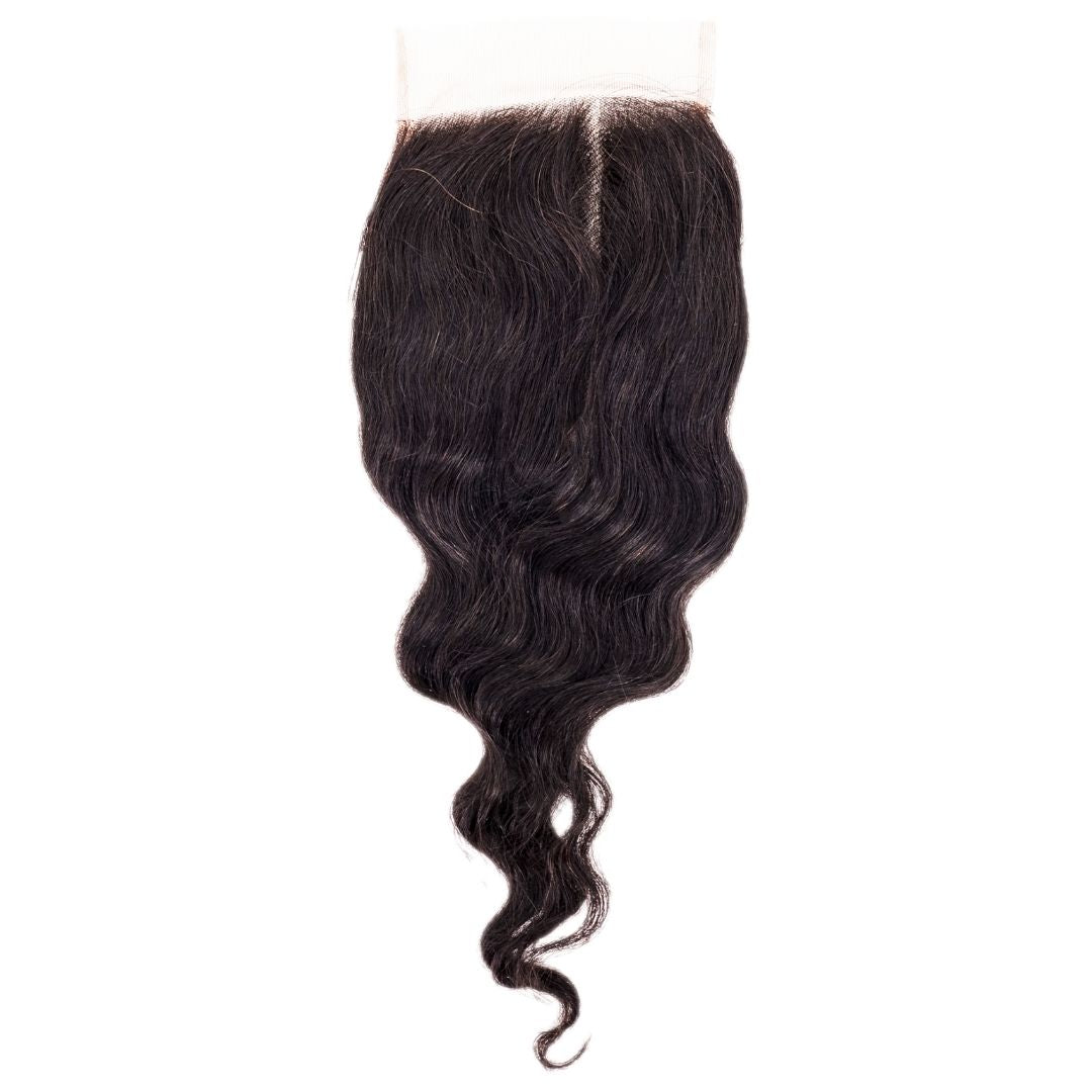 brazilian loose wave 4x4 transparent closure