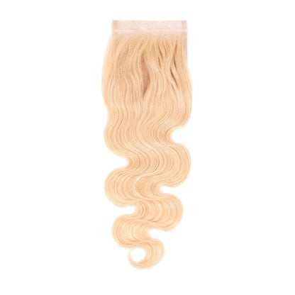 Blonde Body Wave 4x4 Transparent Closure