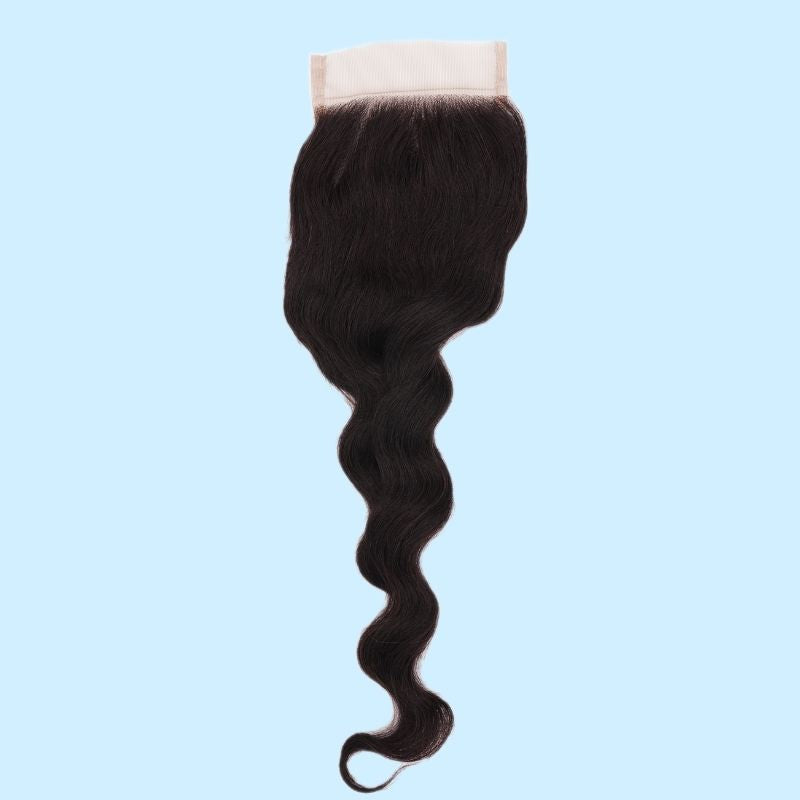 brazilian loose wave 4x4 transparent closure