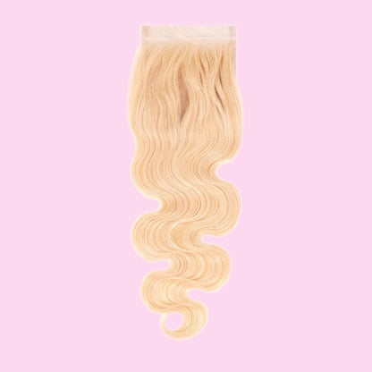 Blonde Body Wave 4x4 Transparent Closure