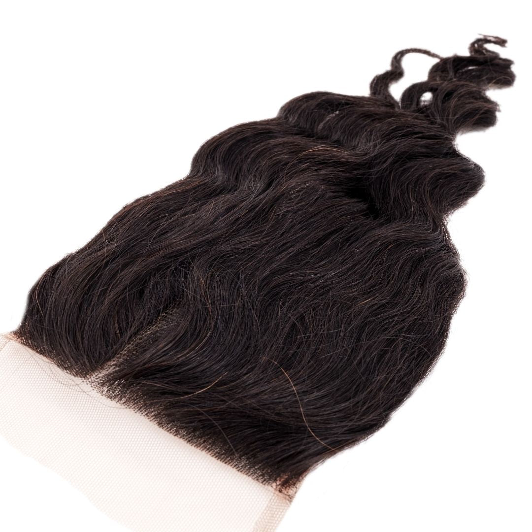 brazilian loose wave 4x4 transparent closure