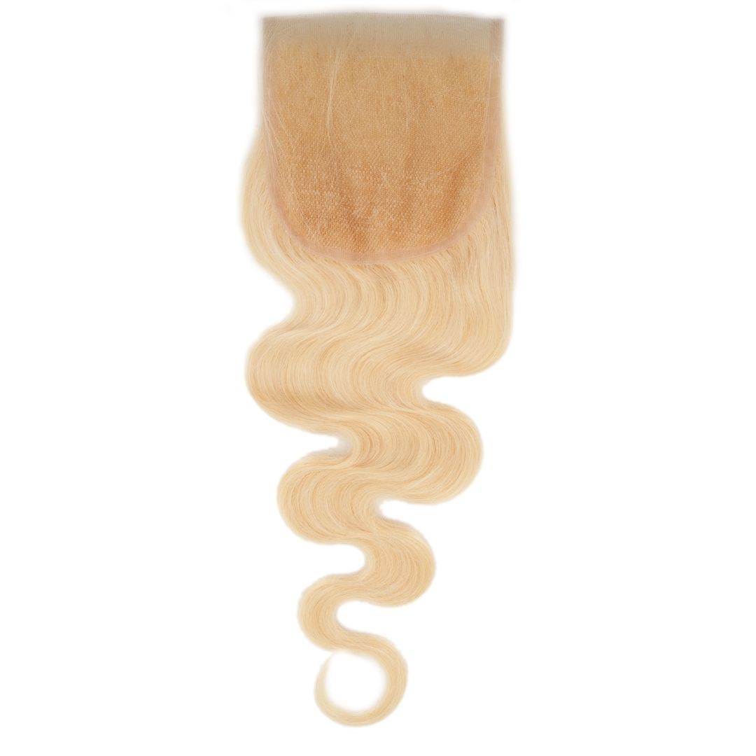 blonde body wave 4x4 transparent closure